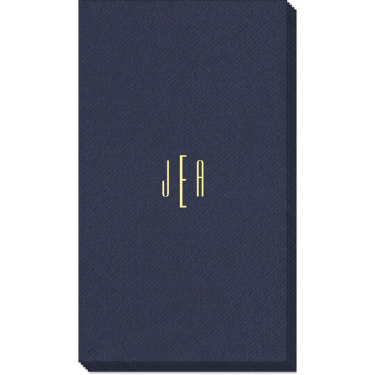 Commonwealth Monogram Linen Like Guest Towels